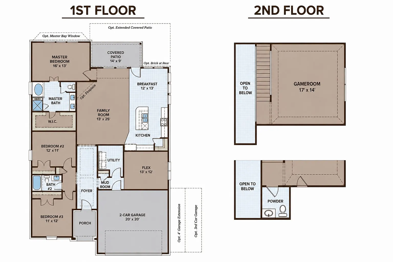 First and second floor plan of 1520 Eleanor Drive